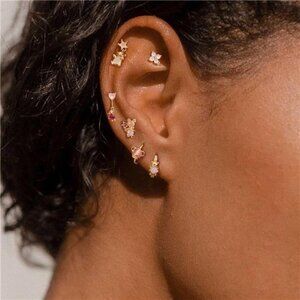 Sterling Silver Earrings for Women - Hypoallergenic Cartilage Earrings for